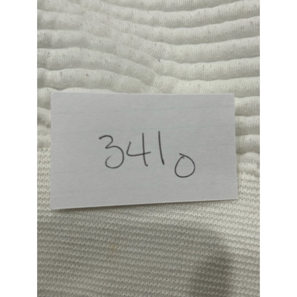 Vintage Riccardo Patchwork Ribbed Crewneck Sweater White Gray Color Block Sz Lar - Picture 9 of 9
